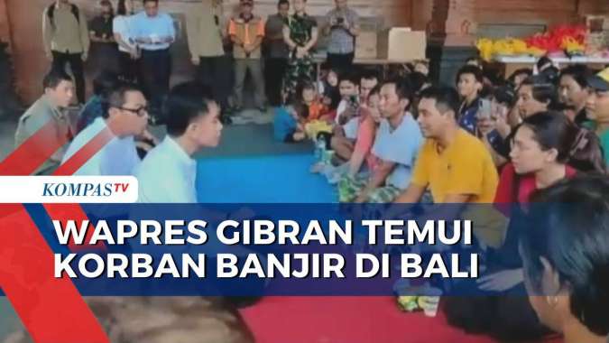 Wapres Gibran Sambangi Korban Banjir di Bali, Dengarkan Cerita Para Pengungsi | KOMPAS SIANG